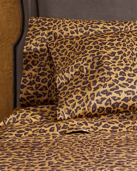 king size leopard sheet set.